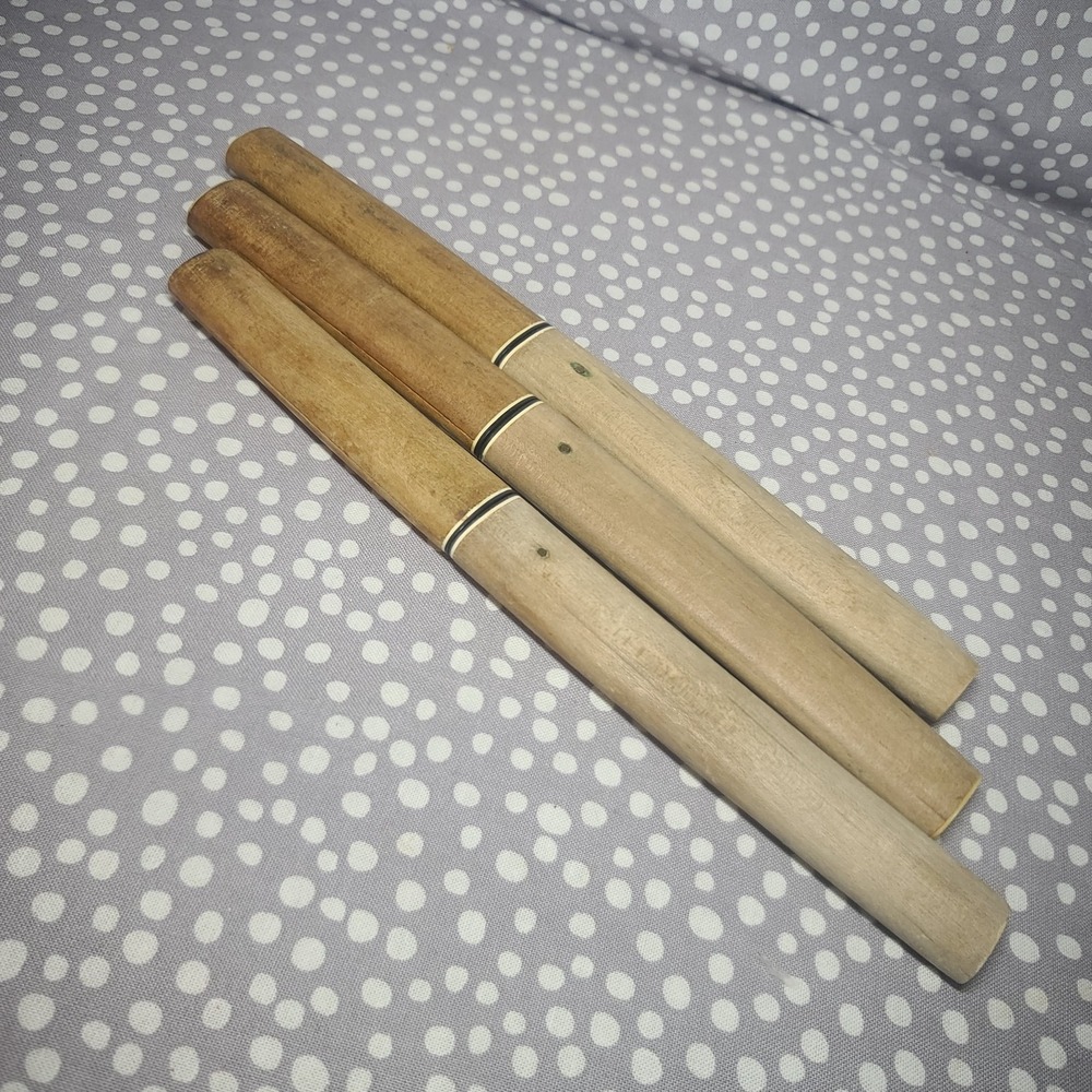 3  Sushi Knives Japan Stainless Steel‎ 3 inch blade Wooden Sleeve Fish Vintage